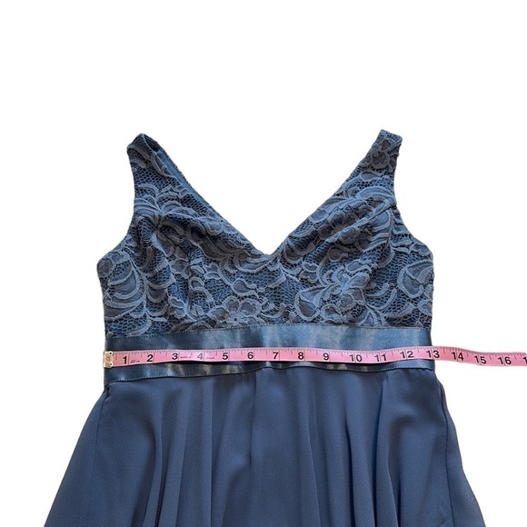 Ever-Pretty V- Neck Lace A Line Chiffon Cocktail Dress - Size Small - Picture 9 of 10